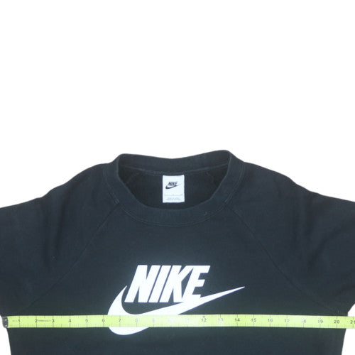 Nike Women Black Crew Neck Pullover Sweatshirt Size Small 155/80A