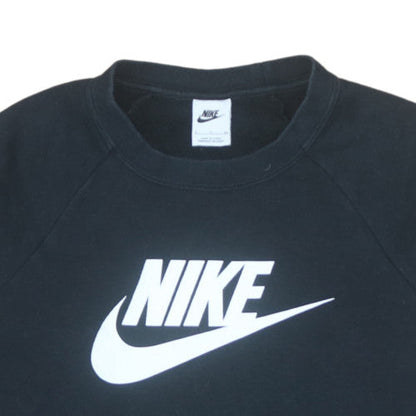 Nike Women Black Crew Neck Pullover Sweatshirt Size Small 155/80A