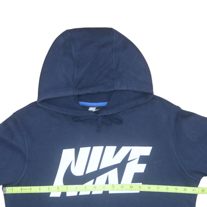 Nike Men's Blue Pullover Hoodie M Sports Fleece Logo Sweatshirt