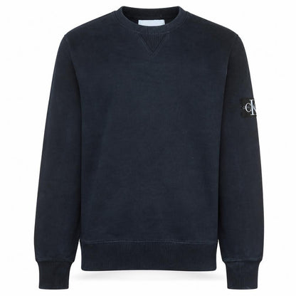 Calvin Klein Jeans Men Black Small Crew Neck Cotton Sweatshirt