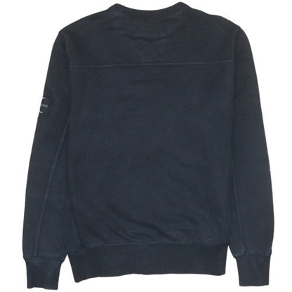 Calvin Klein Jeans Men Black Small Crew Neck Cotton Sweatshirt