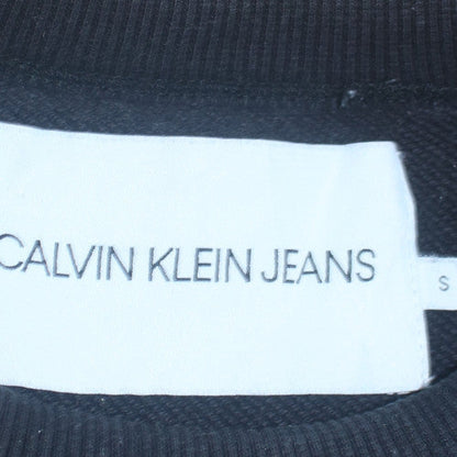 Calvin Klein Jeans Men Black Small Crew Neck Cotton Sweatshirt