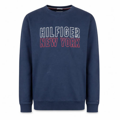 Tommy Hilfiger Men Blue 2XL Pullover Sweatshirt Crew Neck Logo