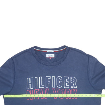 Tommy Hilfiger Men Blue 2XL Pullover Sweatshirt Crew Neck Logo