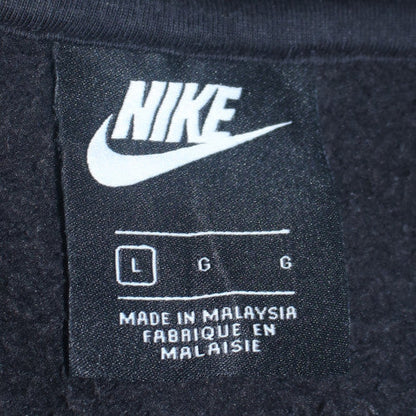 Nike Men's Black Full Zip Sports Hoodie Size L Graphic Fleece