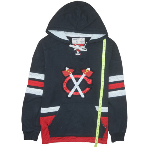 CCM Mens Black Hockey Logo Pullover Hoodie Size L