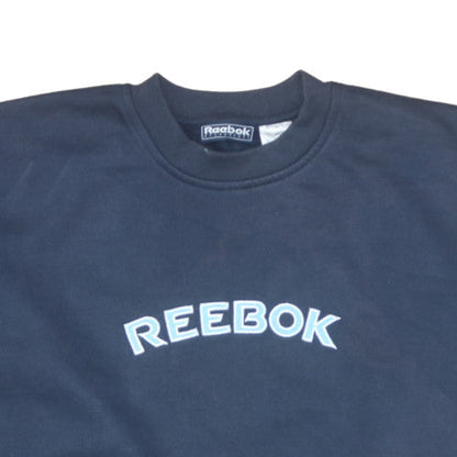 Reebok Men's Blue XL Pullover Fleece Sweatshirt Crew Neck Sport Style