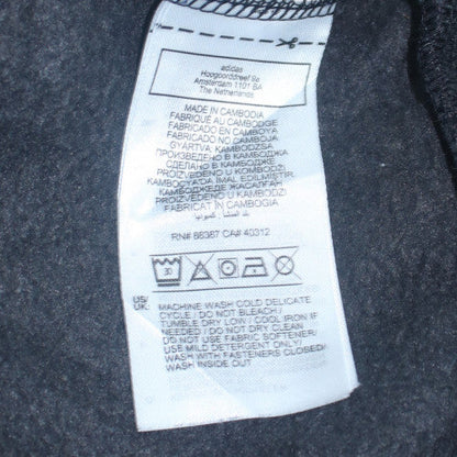 Adidas Women Black Green 1/4 Zip Sweatshirt XL Relaxed Fit Retro Style