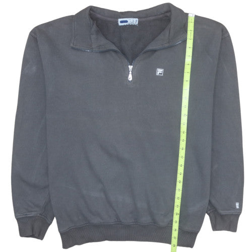 Fila Men's Black XL 1/2 Zip Fleece Sweatshirt