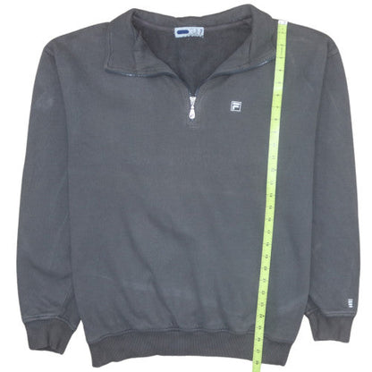 Fila Men's Black XL 1/2 Zip Fleece Sweatshirt