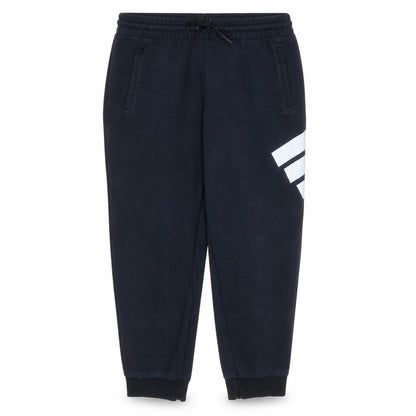 Front view of Adidas women’s black jogger trousers l logo sports pants