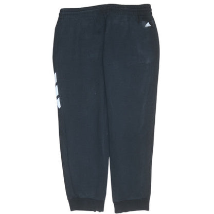 Adidas Womens Black Jogger Trousers L Logo Sports Pants