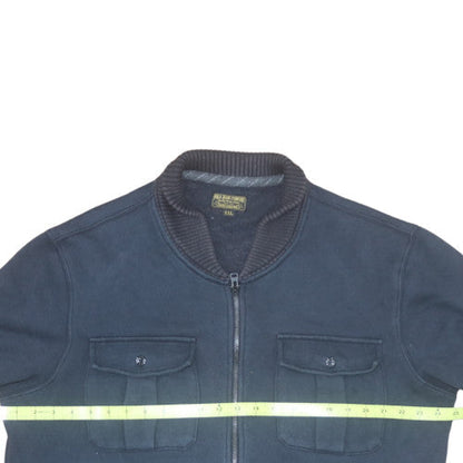 Ralph Lauren Men’s Blue Full Zip Sweatshirt 2XL Logo Heavyweight Cotton