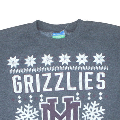 Champion Women Grey Grizzlies Crew Neck Fleece Sweatshirt Size S