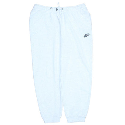 Nike Women's White L Fleece Tapered Sweatpants with Logo