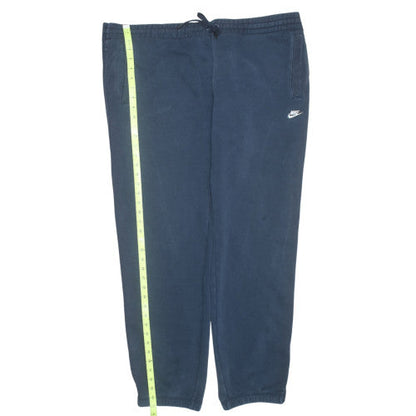 Nike Men's Blue Cotton Blend Lounge Sweatpants L Drawstring Relaxed Fit