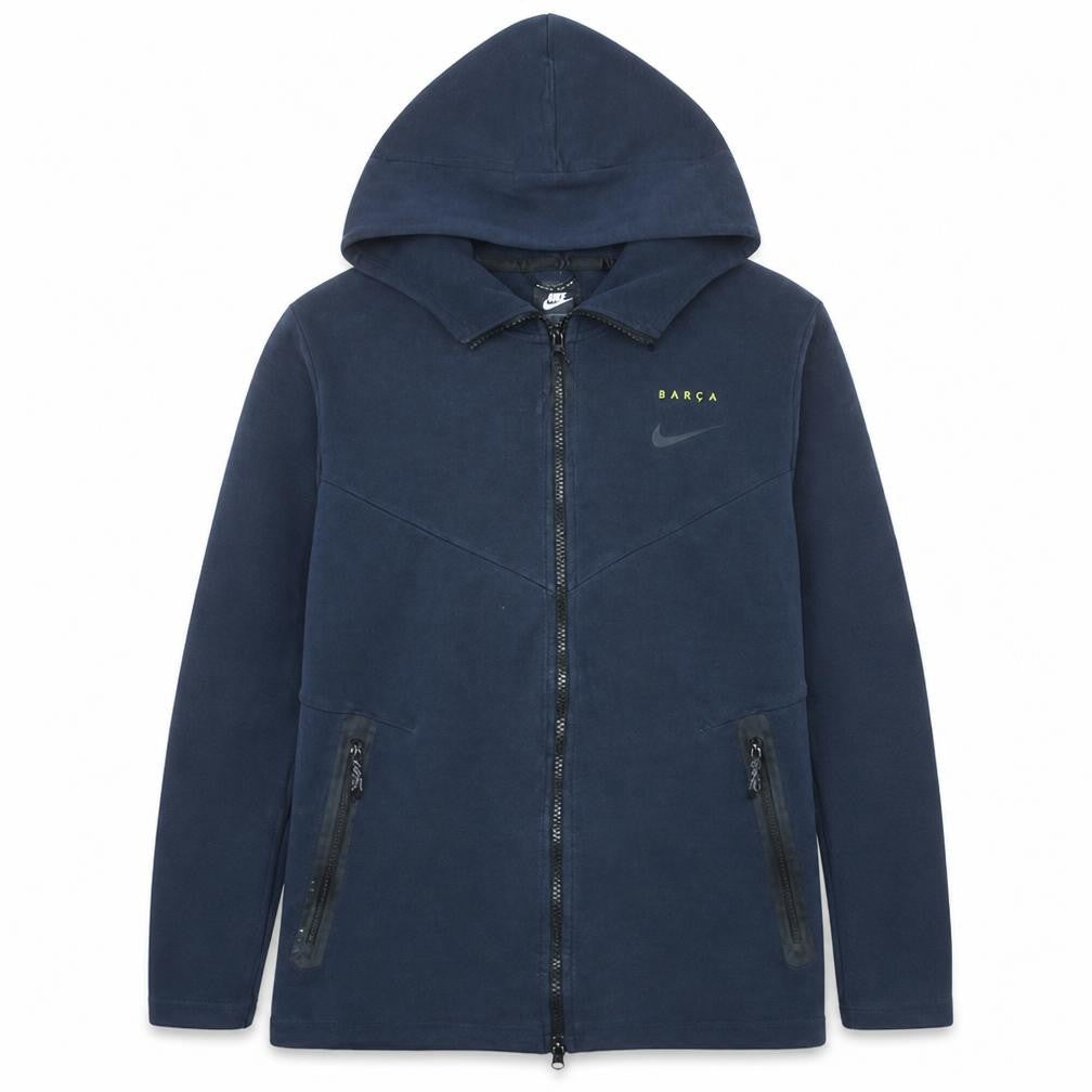 Nike Men’s Blue Full Zip Hoodie L Logo Fleece Sportswear