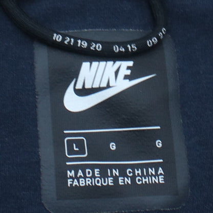 Nike Men’s Blue Full Zip Hoodie L Logo Fleece Sportswear