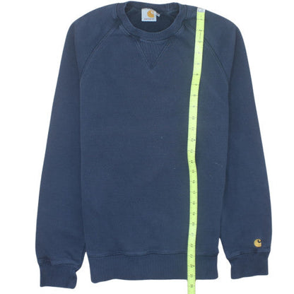 Carhartt Men's Blue Crew Neck Pullover Sweatshirt Size S