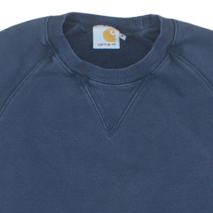 Carhartt Men's Blue Crew Neck Pullover Sweatshirt Size S