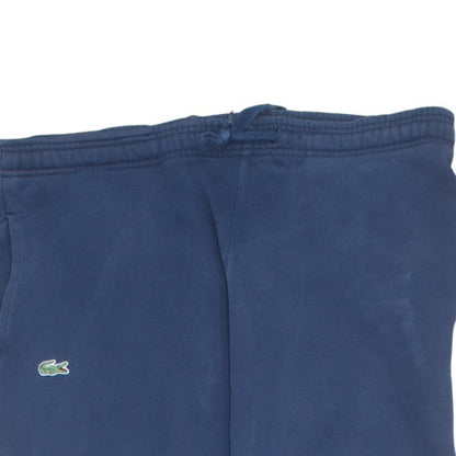 Lacoste Mens Blue Fleece Sweatpants M Drawstring Elastic Waist Trousers