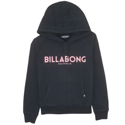 Billabong Girls Black Pullover Hoodie Size 14 Years Logo Fleece Sweatshirt