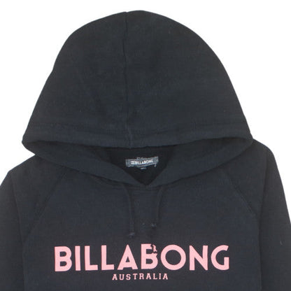 Billabong Girls Black Pullover Hoodie Size 14 Years Logo Fleece Sweatshirt