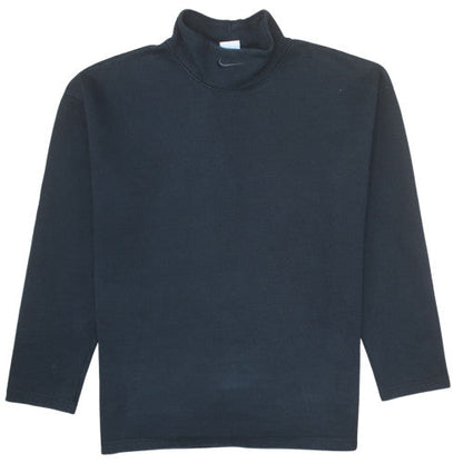 Nike Men's Black Roll Neck Cotton Sweatshirt Small