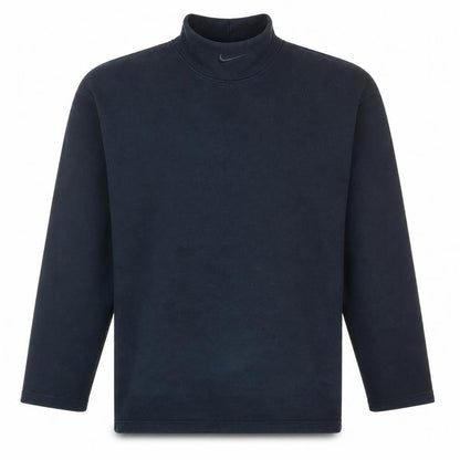 Nike Men's Black Roll Neck Cotton Sweatshirt Small