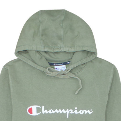 Champion Men's Green Pullover Hoodie S Logo Fleece Athleticwear
