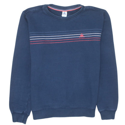 Le Coq Sportif Mens Blue Small Pullover Sweatshirt Crew Neck