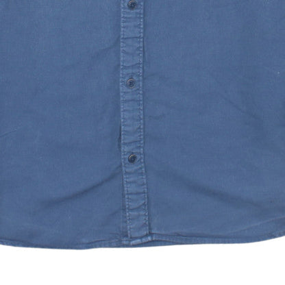 Tommy Jeans Men's Blue Long Sleeve Button-Up Cotton Shirt L