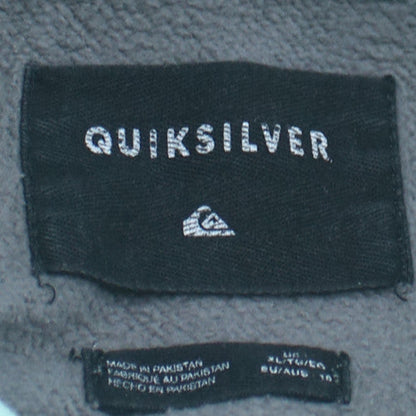 Quiksilver Boys Blue Grey Pullover Hoodie Size L Cotton Blend
