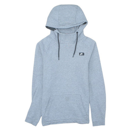 Nike Men's Grey Pullover Hoodie Small Regular Fit Logo Sweatshirt