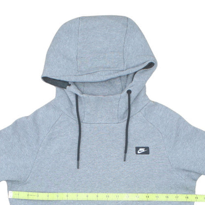 Nike Men's Grey Pullover Hoodie Small Regular Fit Logo Sweatshirt