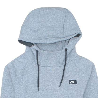 Nike Men's Grey Pullover Hoodie Small Regular Fit Logo Sweatshirt