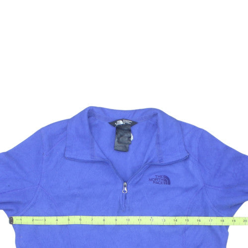 The North Face Womens Blue Fleece Pullover Sweatshirt Size M 1/2 Zip