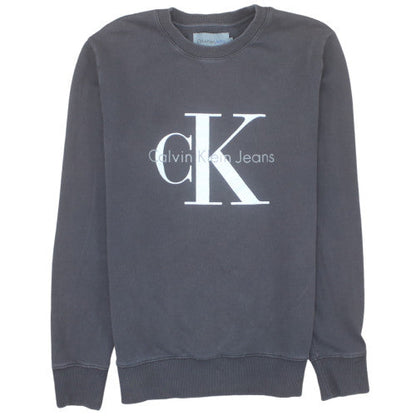Calvin Klein Jeans Men's Grey Logo Sweatshirt Size S Pullover