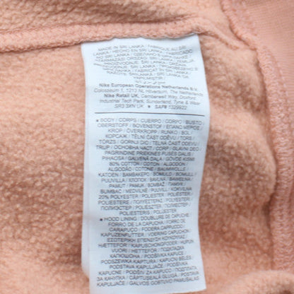 Nike Women's Pink Pullover Hoodie Size S Cotton Blend Logo Sweatshirt