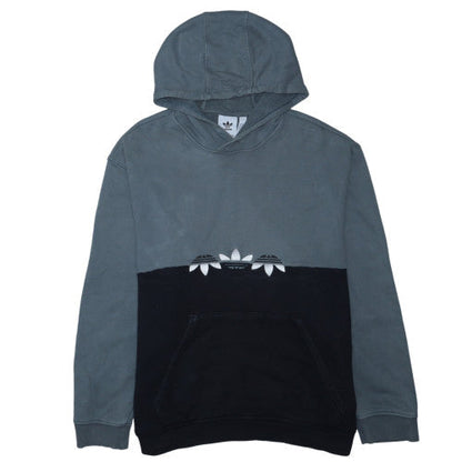 adidas Mens Grey Pullover Hoodie L Regular Fit Fleece