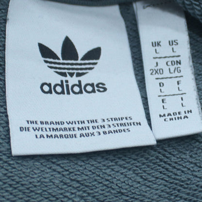 adidas Mens Grey Pullover Hoodie L Regular Fit Fleece