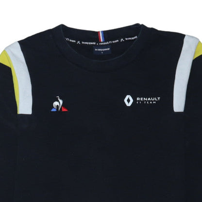 Le Coq Sportif Men Black Sweatshirt Small Crew Neck F1 Team Pullover