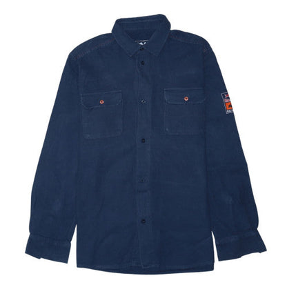 Red Bull KTM Racing Team Men's Blue Button-Up Cotton Shirt Medium