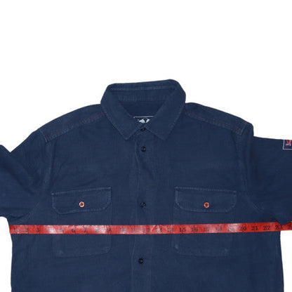 Red Bull KTM Racing Team Men's Blue Button-Up Cotton Shirt Medium
