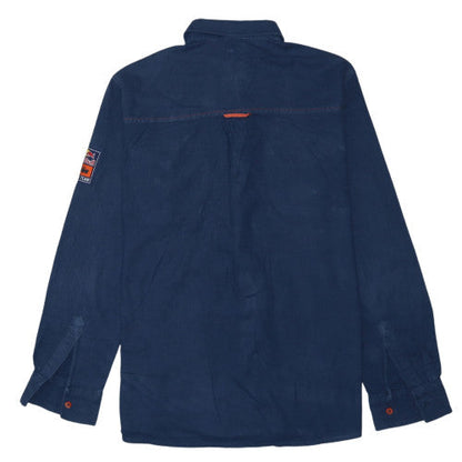 Red Bull KTM Racing Team Men's Blue Button-Up Cotton Shirt Medium