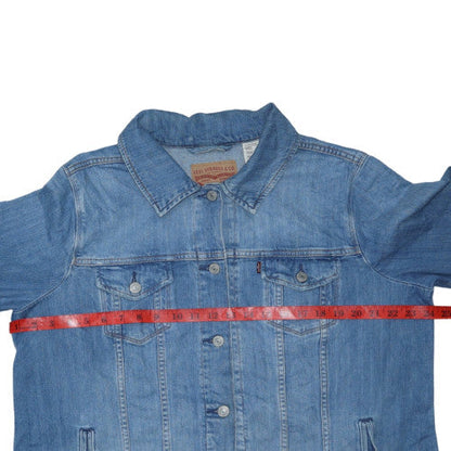Levi's Womens Blue Denim Basic Jacket M Classic Casual Style