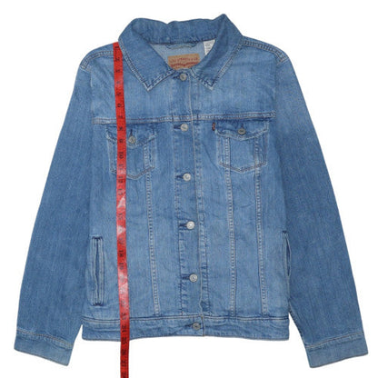 Levi's Womens Blue Denim Basic Jacket M Classic Casual Style