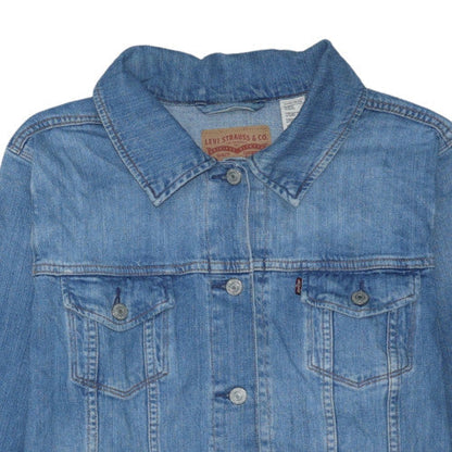 Levi's Womens Blue Denim Basic Jacket M Classic Casual Style