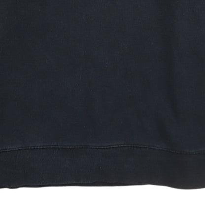Armani Jeans Men's Black XL Henley Style Hooded Sweatshirt