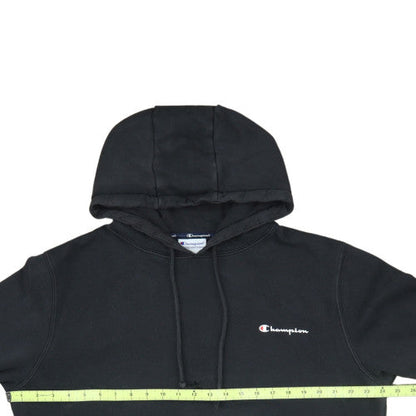 Champion Men's Black XL Pullover Hoodie with Logo and Kangaroo Pocket